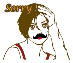 Beard maiden "I'll say straight !" sticker #6129692