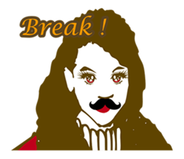 Beard maiden "I'll say straight !" sticker #6129699