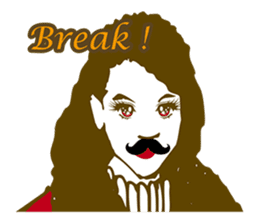 Beard maiden "I'll say straight !" sticker #6129699