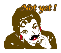 Beard maiden "I'll say straight !" sticker #6129703