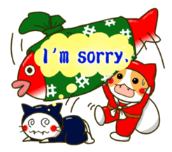 Thief cat and Santa cat sticker #6129993