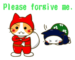 Thief cat and Santa cat sticker #6129994