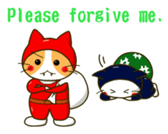 Thief cat and Santa cat sticker #6129994