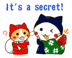 Thief cat and Santa cat sticker #6129995