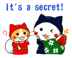 Thief cat and Santa cat sticker #6129995