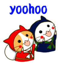 Thief cat and Santa cat sticker #6129996