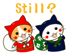 Thief cat and Santa cat sticker #6129997