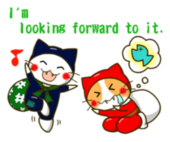 Thief cat and Santa cat sticker #6129999
