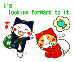 Thief cat and Santa cat sticker #6129999