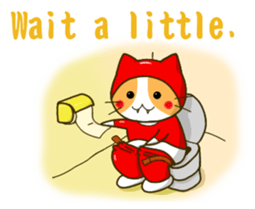 Thief cat and Santa cat sticker #6130000