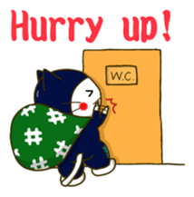 Thief cat and Santa cat sticker #6130002