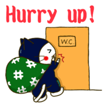 Thief cat and Santa cat sticker #6130002