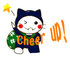 Thief cat and Santa cat sticker #6130003