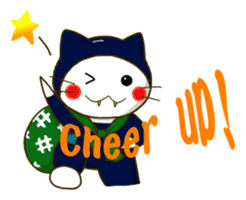 Thief cat and Santa cat sticker #6130003