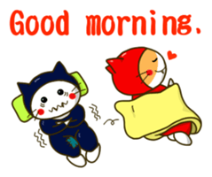 Thief cat and Santa cat sticker #6130004