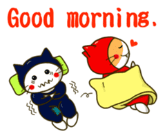 Thief cat and Santa cat sticker #6130004