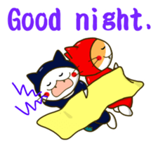 Thief cat and Santa cat sticker #6130005