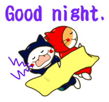 Thief cat and Santa cat sticker #6130005