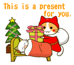 Thief cat and Santa cat sticker #6130006