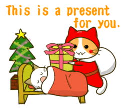 Thief cat and Santa cat sticker #6130006