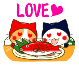 Thief cat and Santa cat sticker #6130014