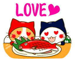 Thief cat and Santa cat sticker #6130014