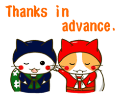 Thief cat and Santa cat sticker #6130015