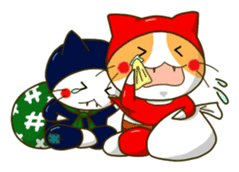Thief cat and Santa cat sticker #6130018