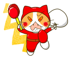 Thief cat and Santa cat sticker #6130020