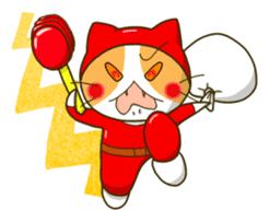 Thief cat and Santa cat sticker #6130020