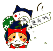 Thief cat and Santa cat sticker #6130022
