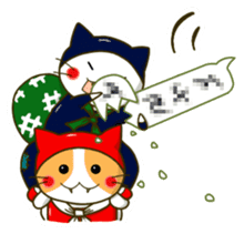 Thief cat and Santa cat sticker #6130022