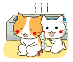 Thief cat and Santa cat sticker #6130027