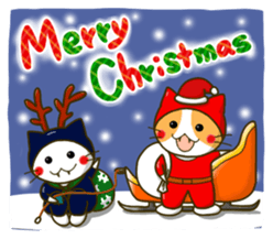 Thief cat and Santa cat sticker #6130028
