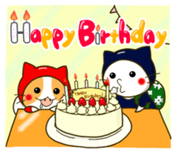 Thief cat and Santa cat sticker #6130030