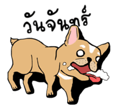 Somboon Happy French Bulldog sticker #6130690