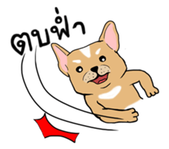 Somboon Happy French Bulldog sticker #6130692