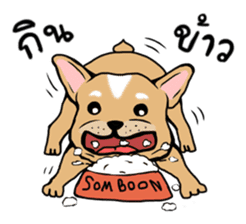 Somboon Happy French Bulldog sticker #6130694