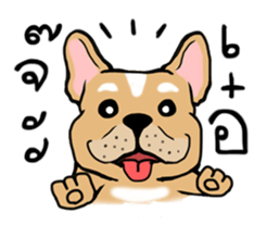 Somboon Happy French Bulldog sticker #6130698