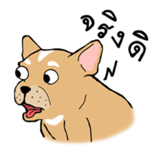Somboon Happy French Bulldog sticker #6130703