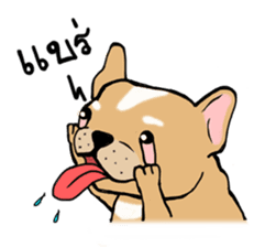 Somboon Happy French Bulldog sticker #6130704