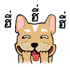 Somboon Happy French Bulldog sticker #6130706