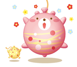 Mr. bear is a water balloon. sticker #6131034