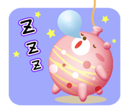 Mr. bear is a water balloon. sticker #6131035