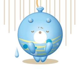 Mr. bear is a water balloon. sticker #6131041