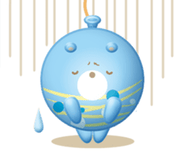 Mr. bear is a water balloon. sticker #6131041