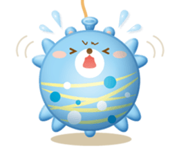 Mr. bear is a water balloon. sticker #6131042