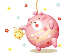 Mr. bear is a water balloon. sticker #6131043