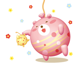 Mr. bear is a water balloon. sticker #6131043