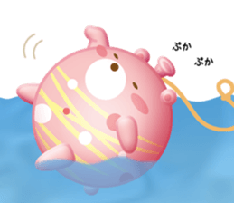 Mr. bear is a water balloon. sticker #6131052